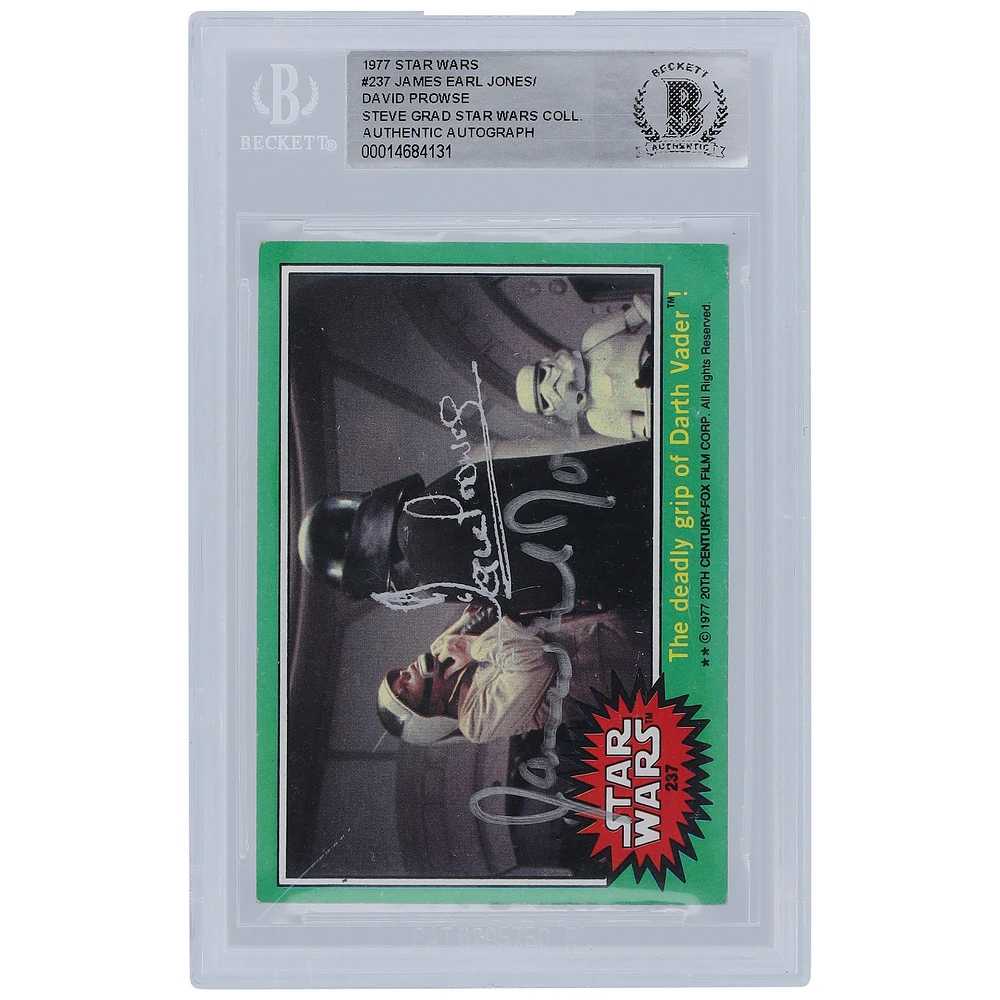 David Prowse and James Earl Jones Star Wars Autographed 1977 Topps Star Wars #237 BGS Authenticated Card