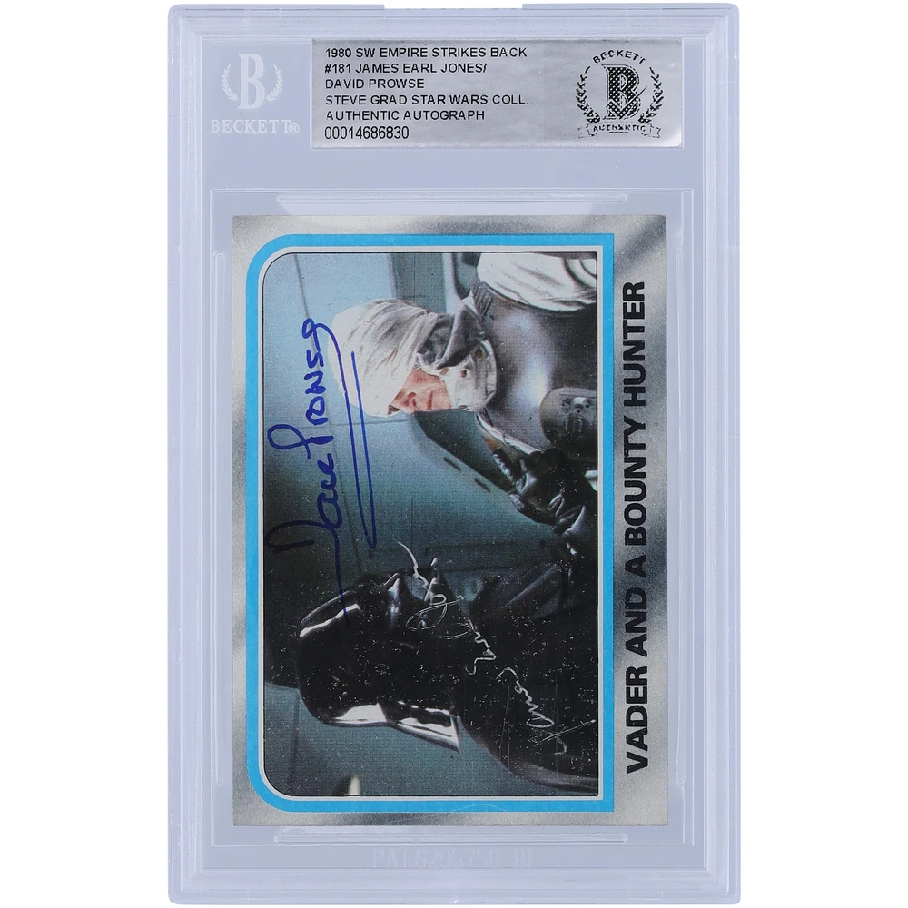 David Prowse and James Earl Jones Star Wars Autographed 1980 Topps The Empire Strikes Back #181 BGS Authenticated Authentic Card