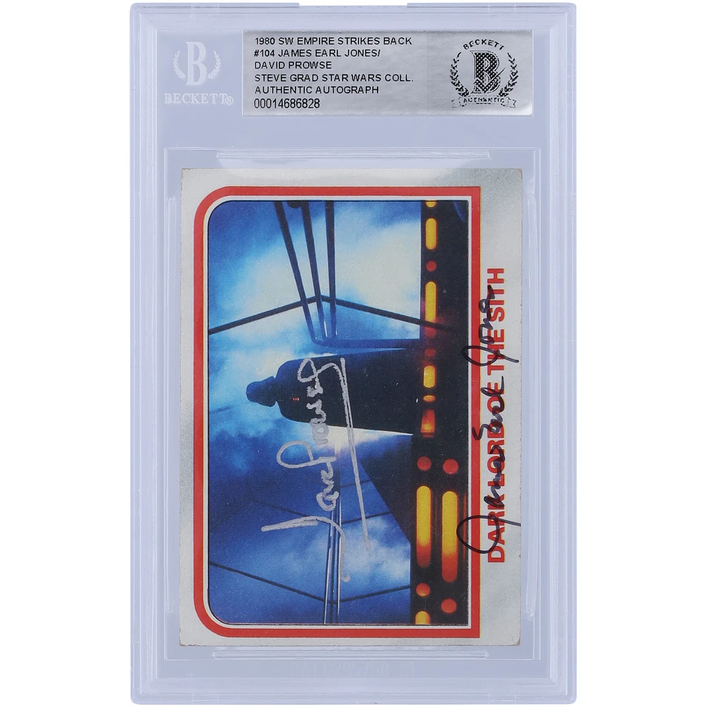 David Prowse and James Earl Jones Star Wars Autographed 1980 Topps The Empire Strikes Back #104 BGS Authenticated Authentic Card