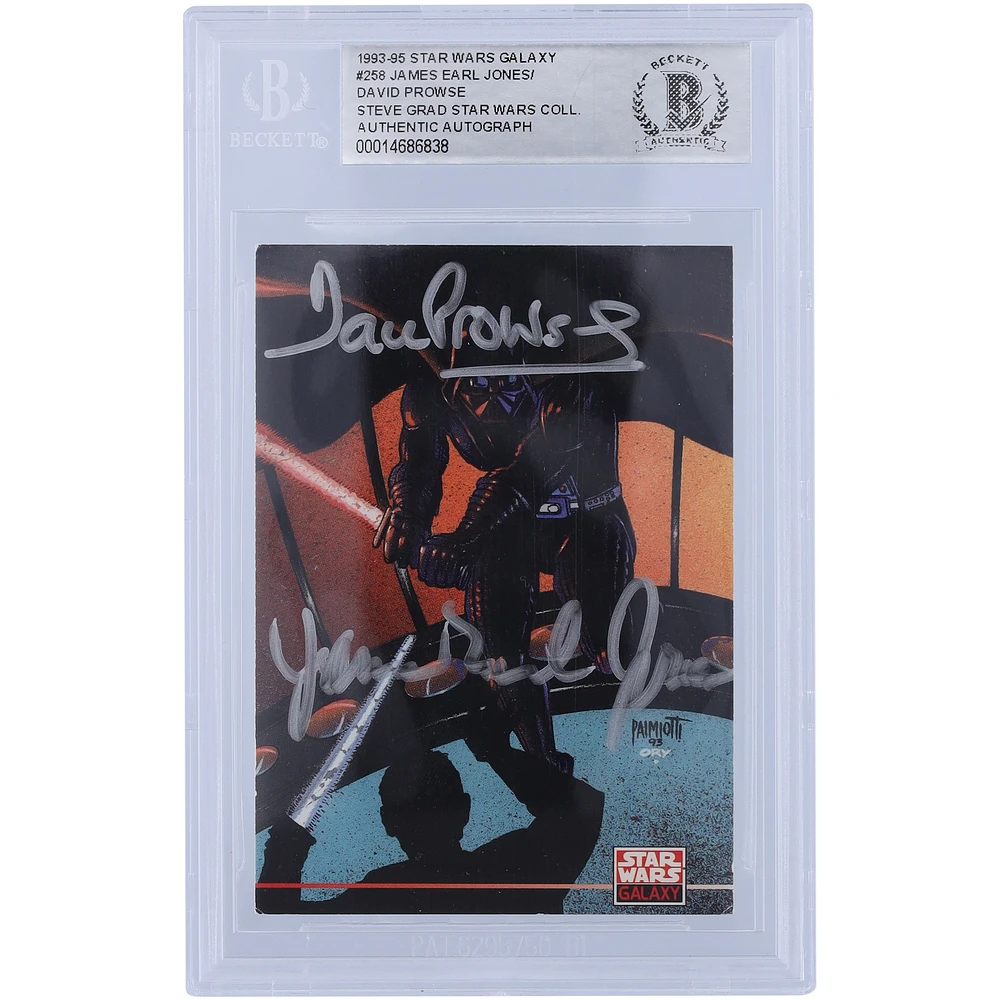 David Prowse and James Earl Jones Star Wars Autographed 1993-95 Topps Star Wars Galaxy #258 BGS Authenticated Authentic Card