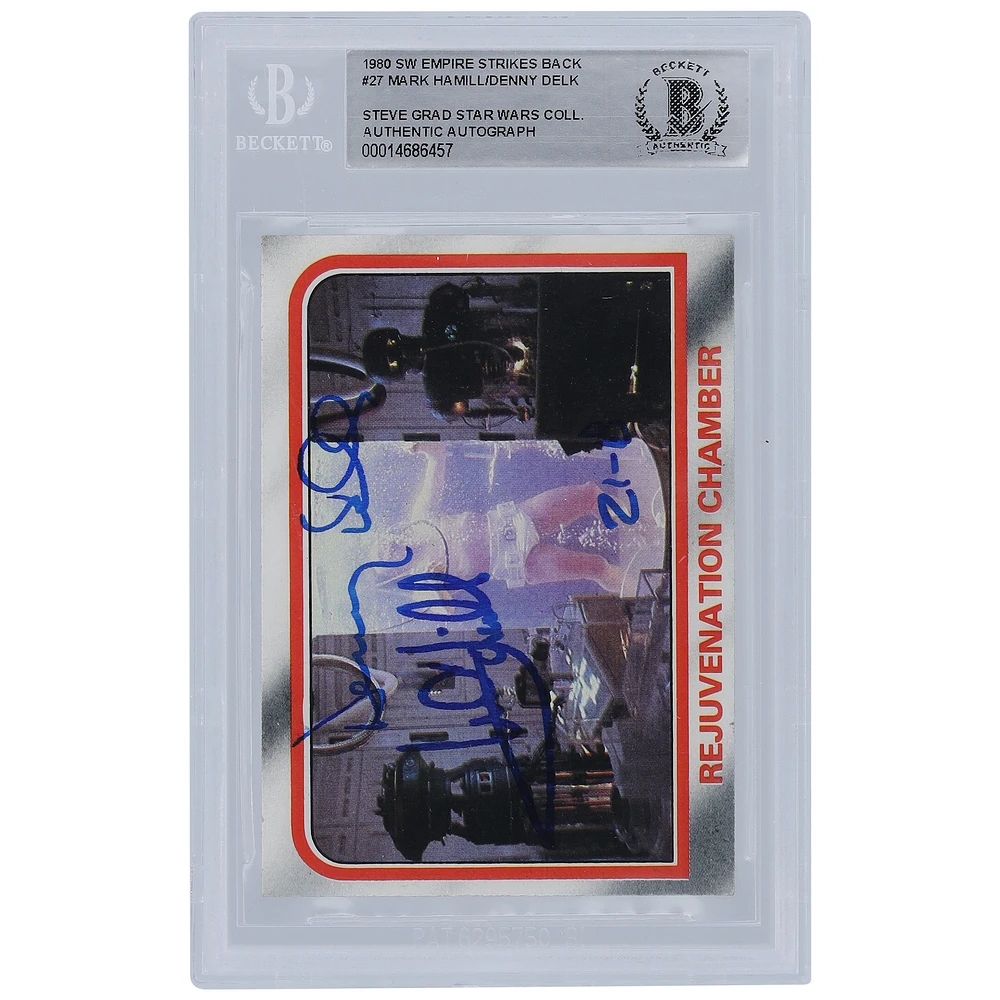Mark Hamill and Denny Delk Star Wars Autographed 1980 Topps The Empire Strikes Back #27 BGS Authenticated Card