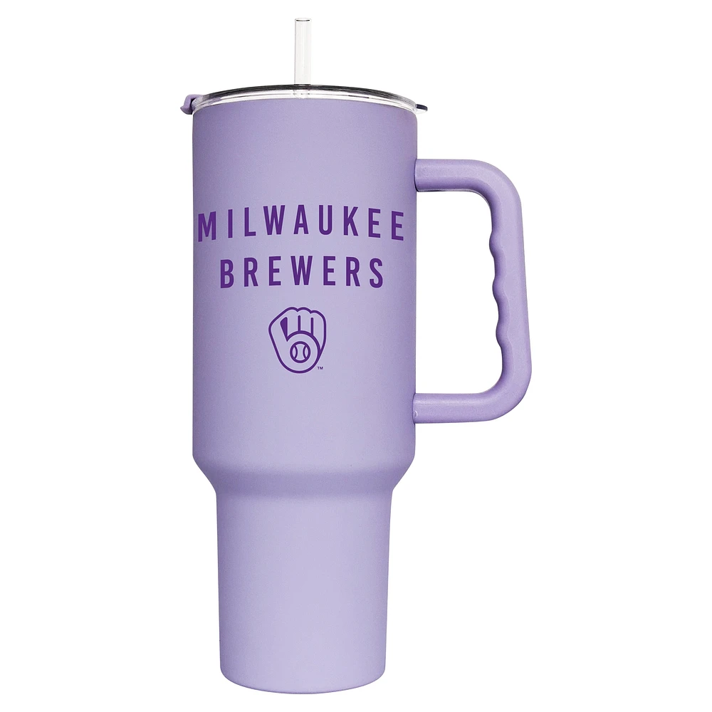Milwaukee Brewers 40oz. Lavender Soft Touch Tumbler