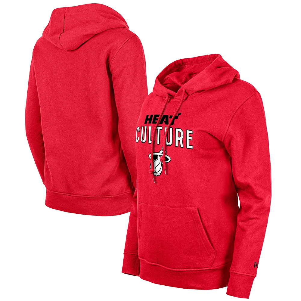Women's New Era Red Miami Heat 2023/24 City Edition Pullover Hoodie