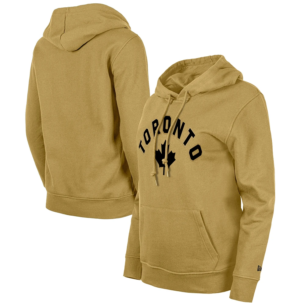 Women's New Era Tan Toronto Raptors 2023/24 City Edition Pullover Hoodie