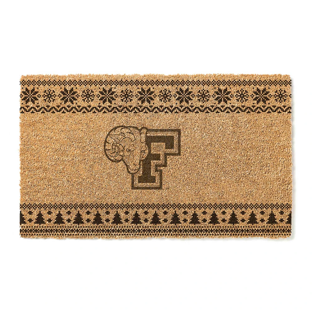 Fordham Rams 18" x 30" Holiday Coir Doormat