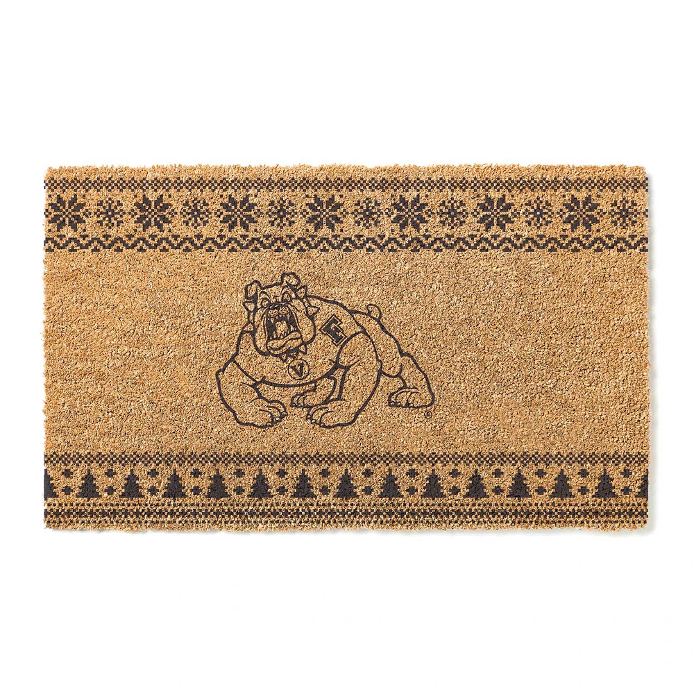 Fresno State Bulldogs 18" x 30" Holiday Coir Doormat