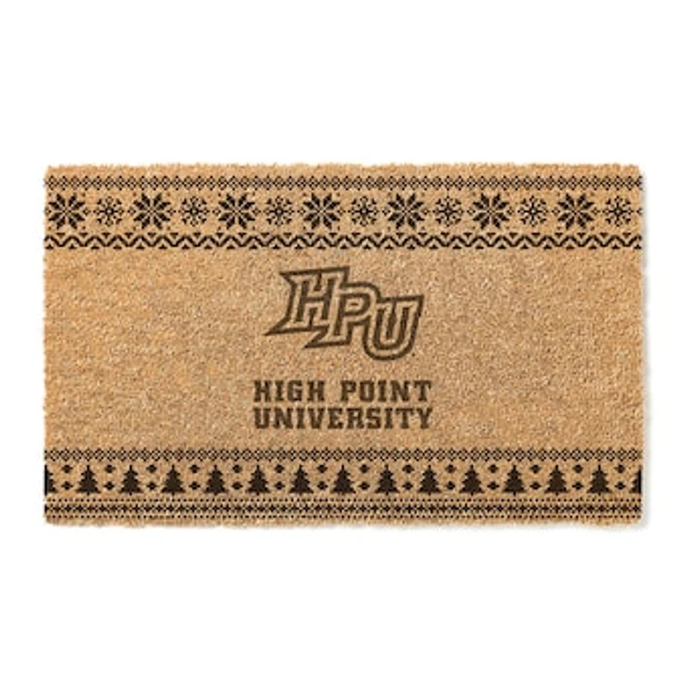 High Point Panthers 18" x 30" Holiday Coir Doormat