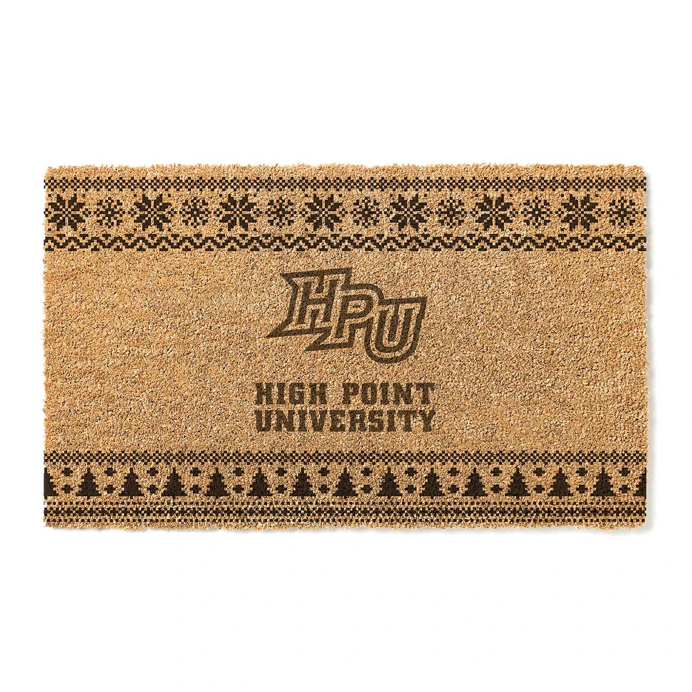 High Point Panthers 18" x 30" Holiday Coir Doormat