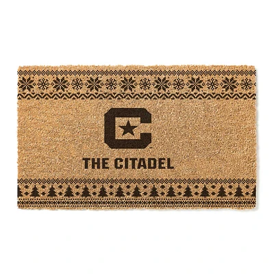 Citadel Bulldogs 18" x 30" Holiday Coir Doormat