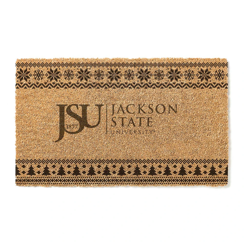 Jackson State Tigers 18" x 30" Holiday Coir Doormat