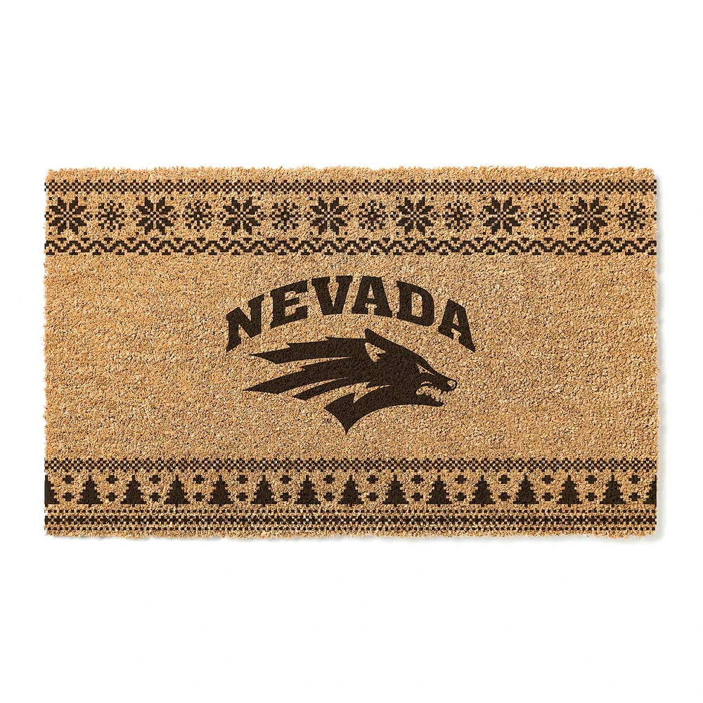 Nevada Wolf Pack 18" x 30" Holiday Coir Doormat