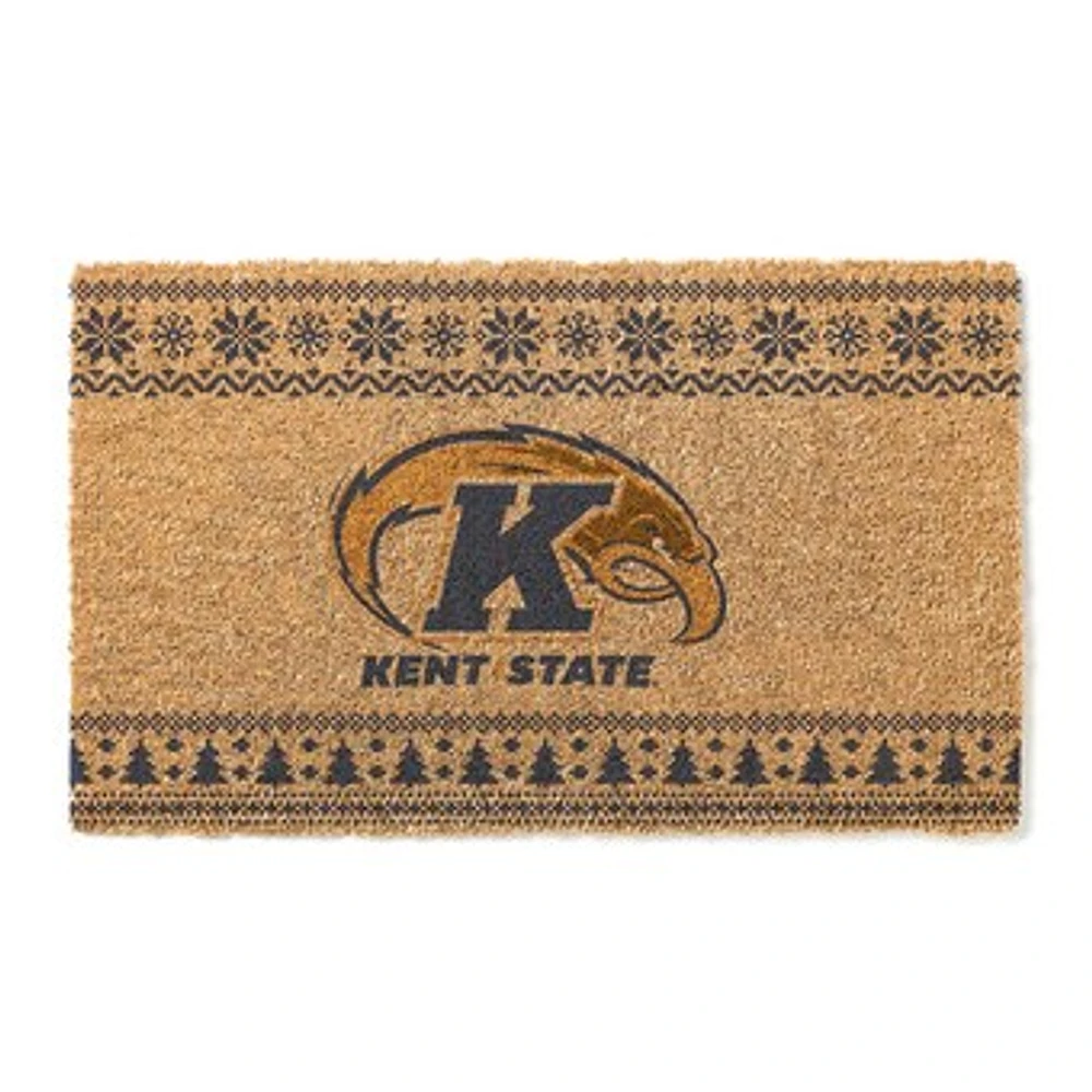 Kent State Golden Flashes 18" x 30" Holiday Coir Doormat