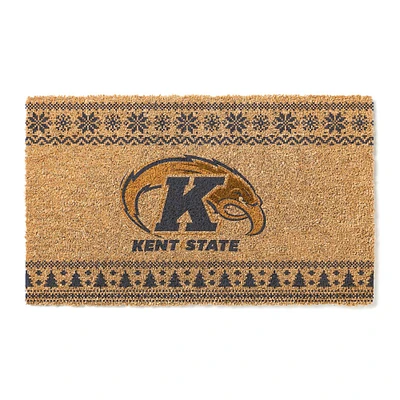 Kent State Golden Flashes 18" x 30" Holiday Coir Doormat