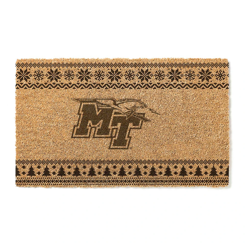 MTSU Blue Raiders 18" x 30" Holiday Coir Doormat
