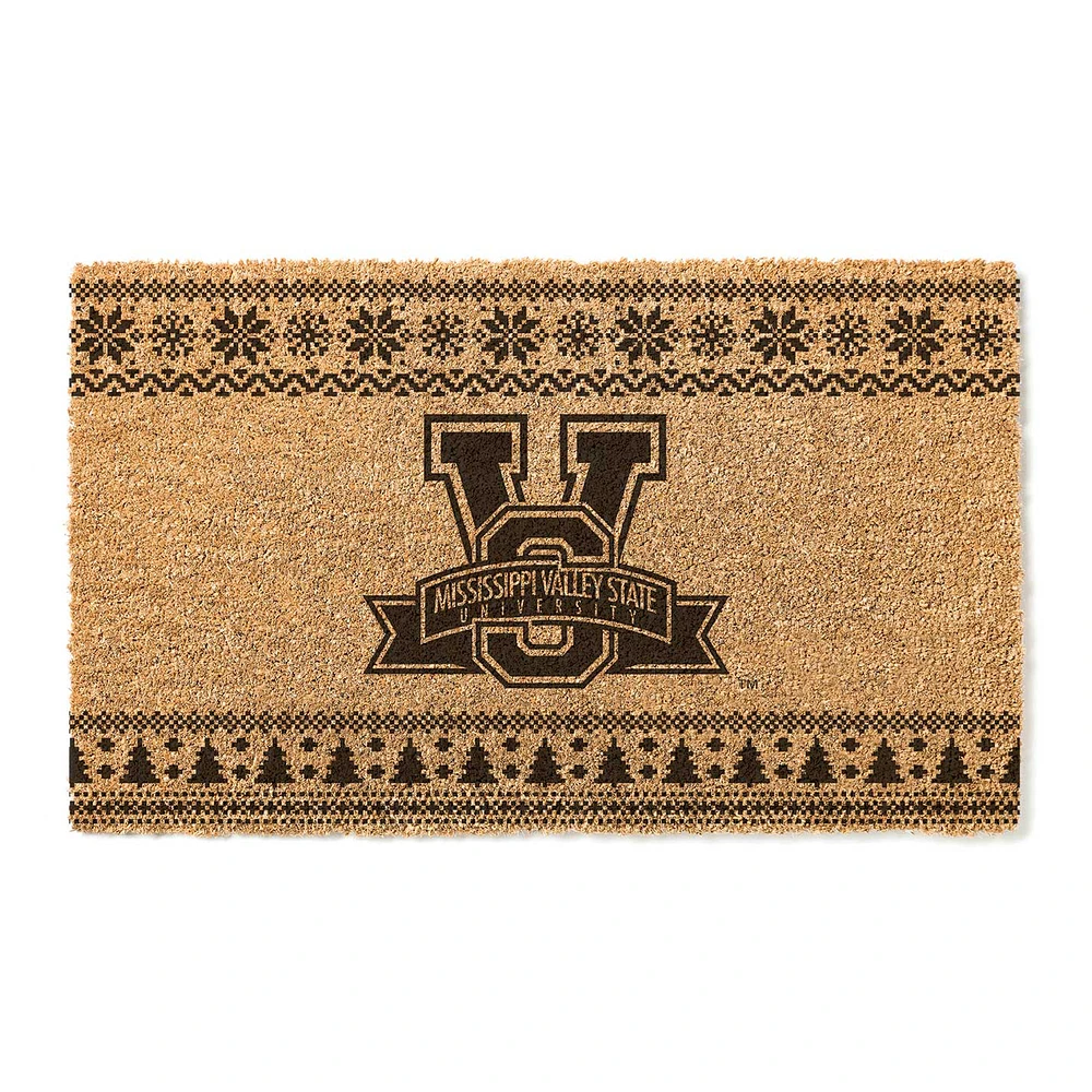 Mississippi Valley State Delta Devils 18" x 30" Holiday Coir Doormat