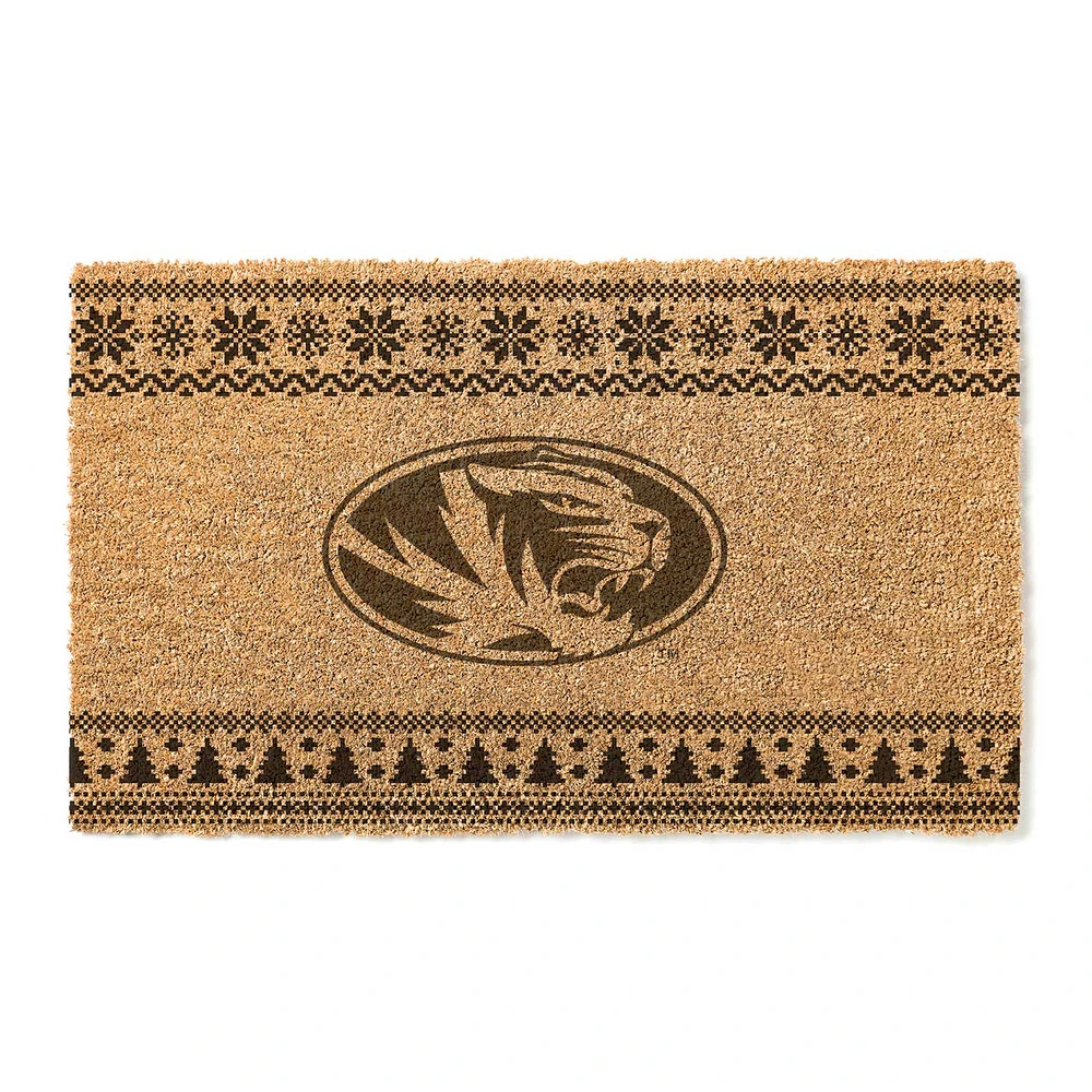 Missouri Tigers 18" x 30" Holiday Coir Doormat