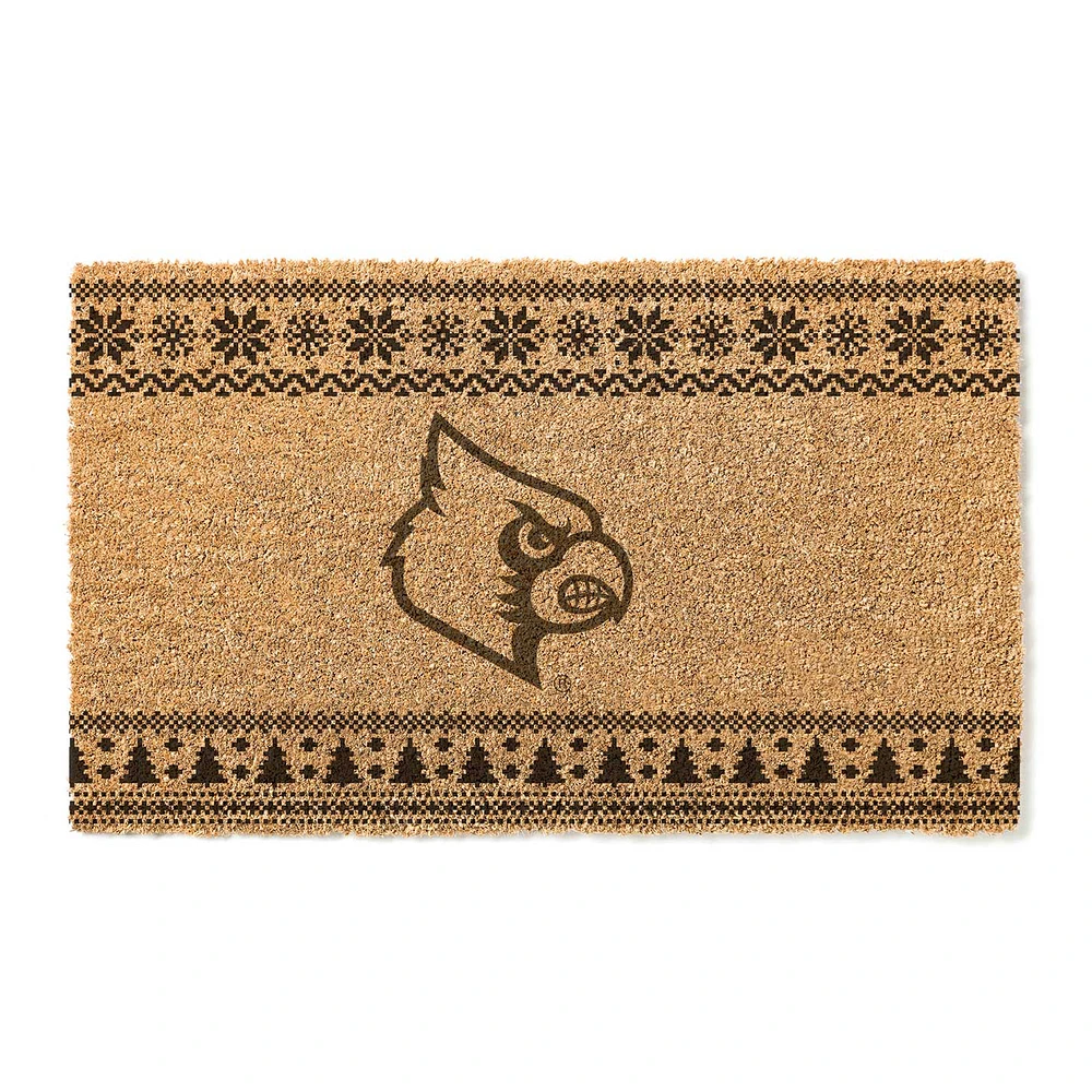Louisville Cardinals 18" x 30" Holiday Coir Doormat