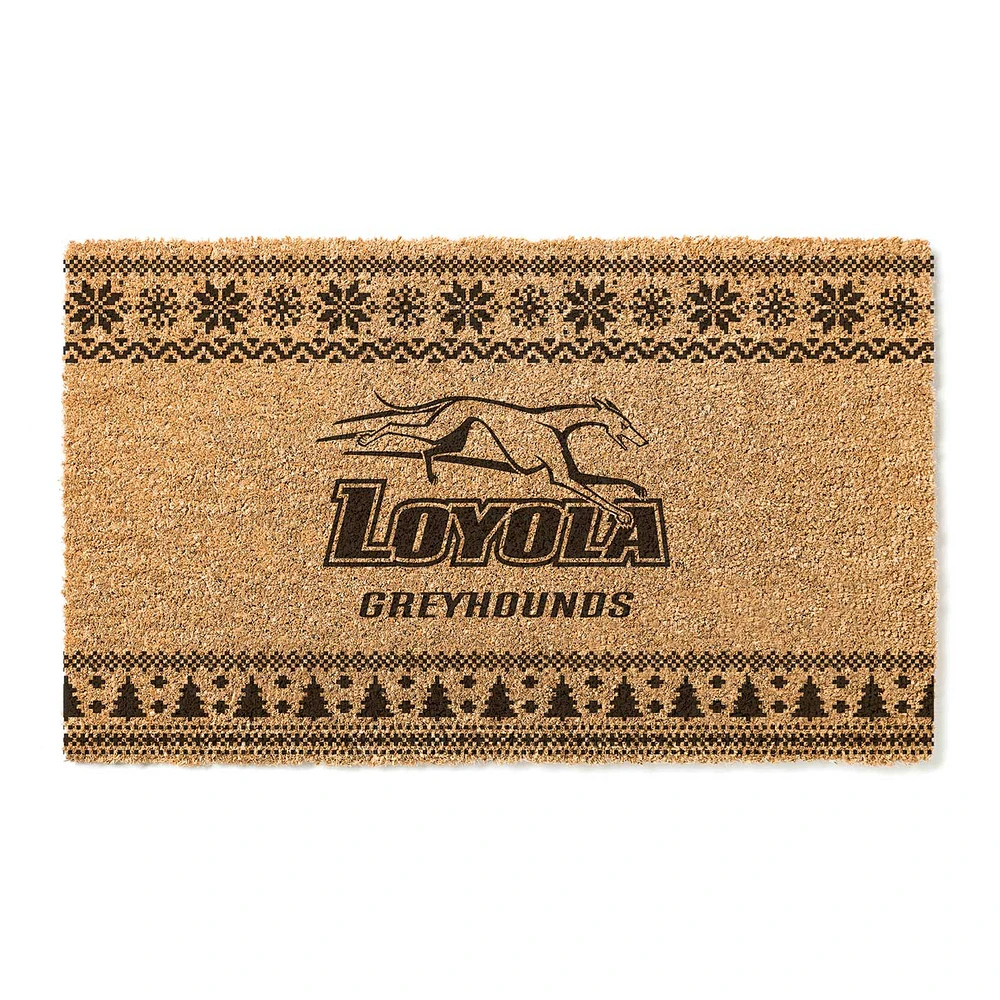 Loyola Greyhounds 18" x 30" Holiday Coir Doormat