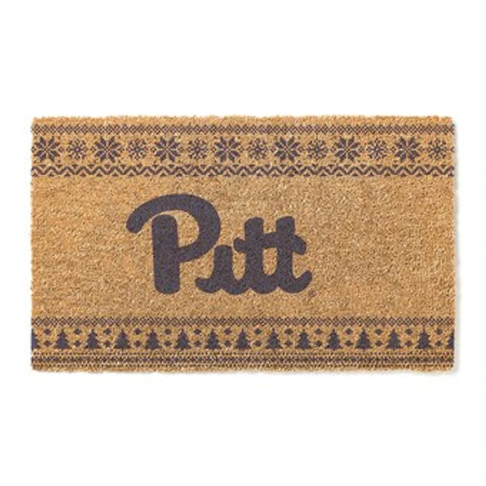 Pitt Panthers 18" x 30" Holiday Coir Doormat