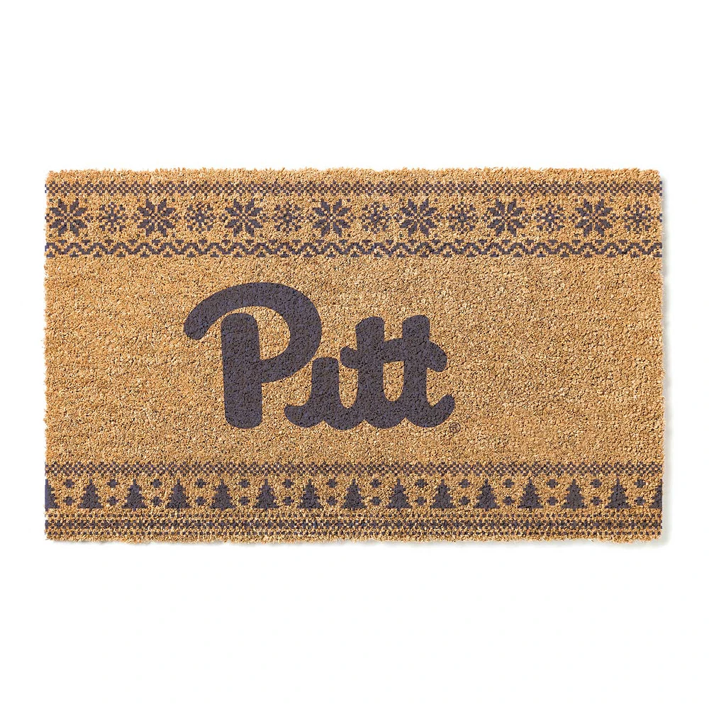 Pitt Panthers 18" x 30" Holiday Coir Doormat