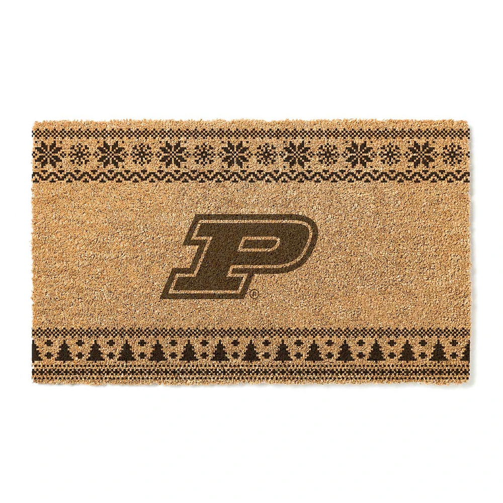Purdue Boilermakers 18" x 30" Holiday Coir Doormat