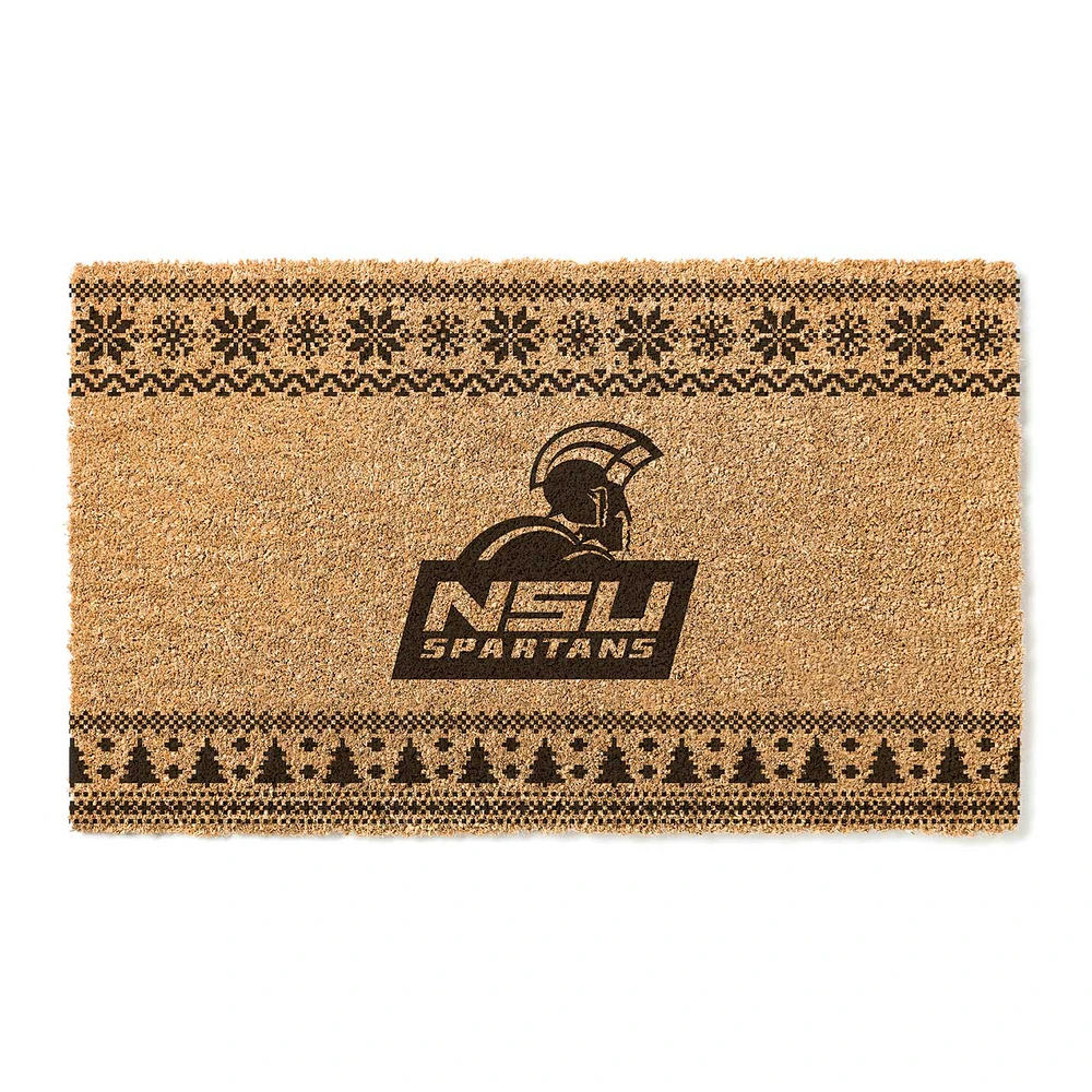 Norfolk State Spartans 18" x 30" Holiday Coir Doormat
