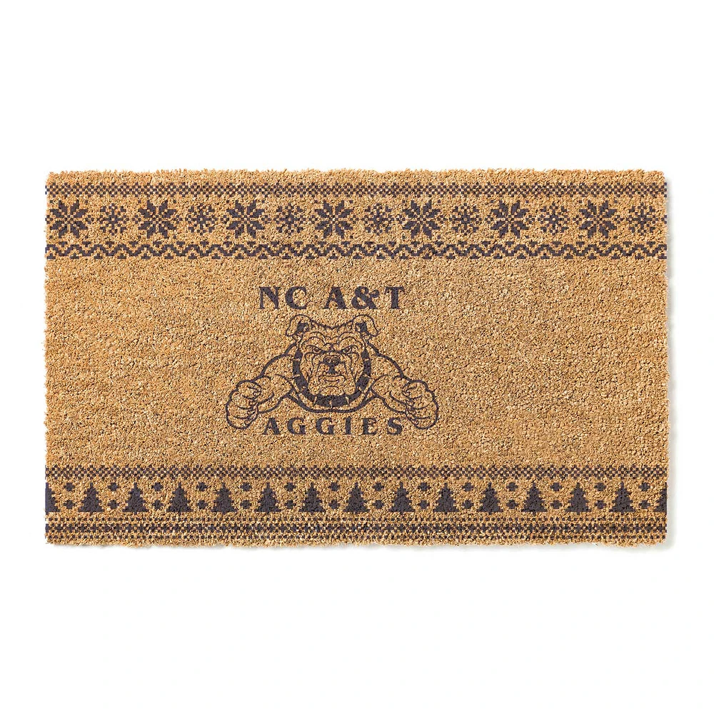 North Carolina A&T Aggies 18" x 30" Holiday Coir Doormat