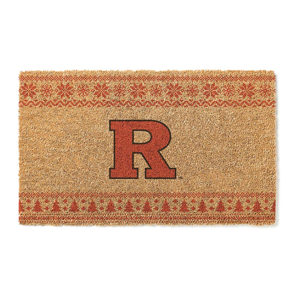 Rutgers Scarlet Knights 18" x 30" Holiday Coir Doormat