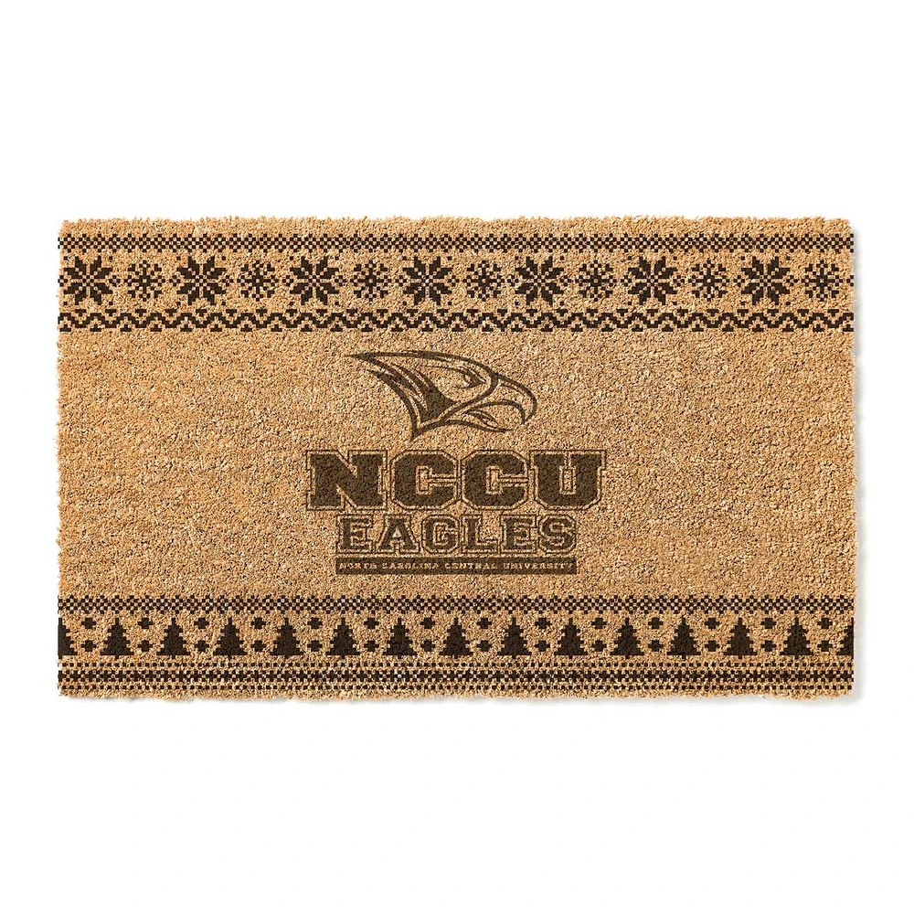 North Carolina Central Eagles 18" x 30" Holiday Coir Doormat