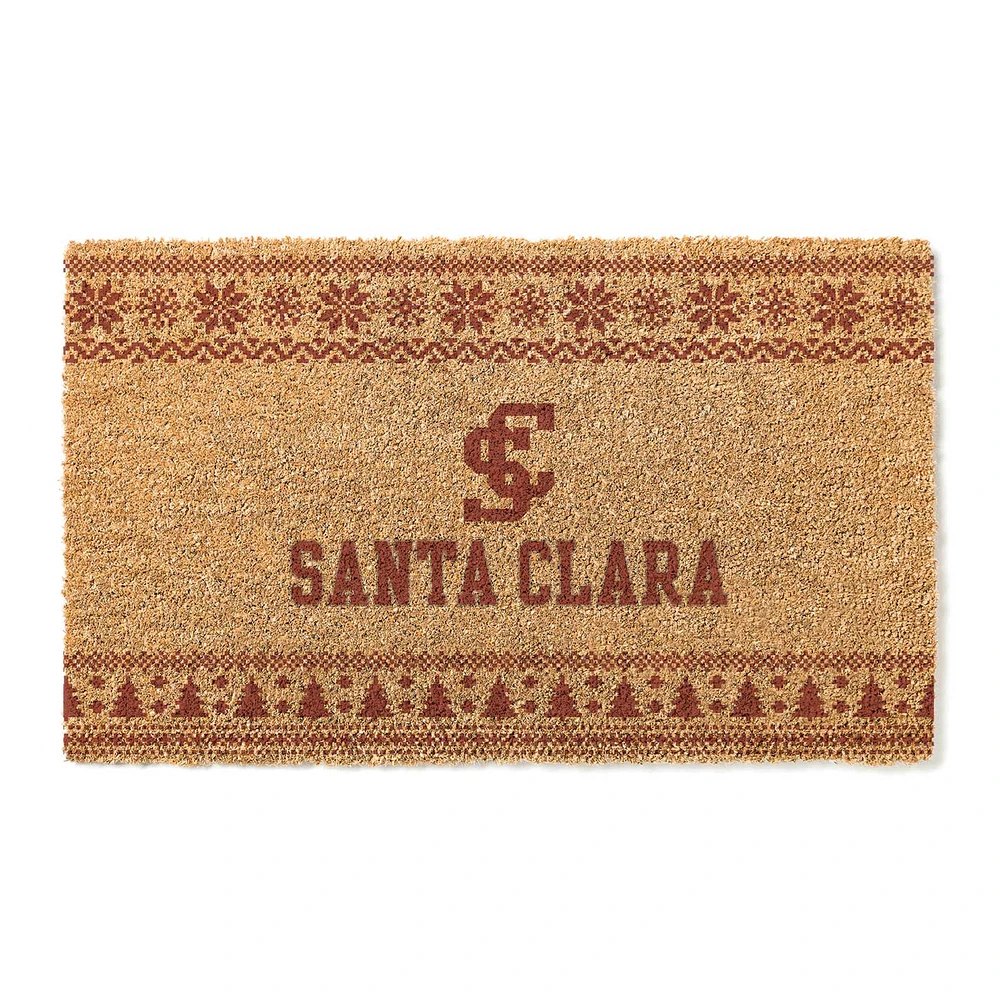 Santa Clara Broncos 18" x 30" Holiday Coir Doormat