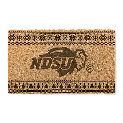 NDSU Bison 18" x 30" Holiday Coir Doormat