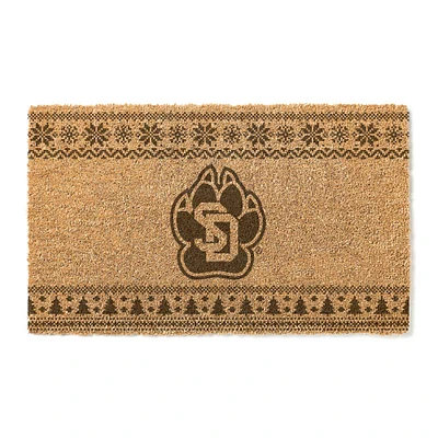 South Dakota Coyotes 18" x 30" Holiday Coir Doormat