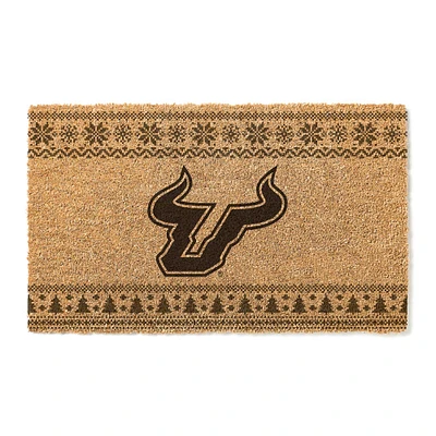 South Florida Bulls 18" x 30" Holiday Coir Doormat