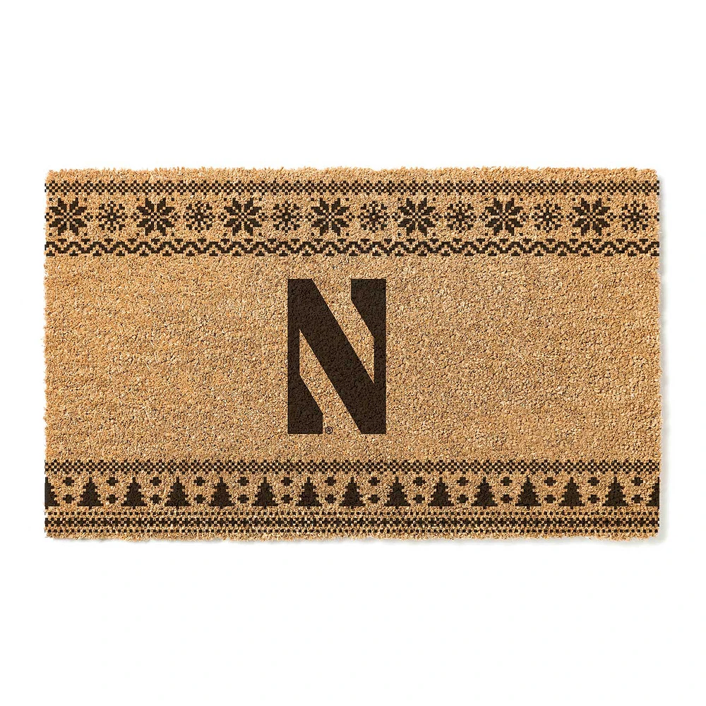 Northwestern Wildcats 18" x 30" Holiday Coir Doormat