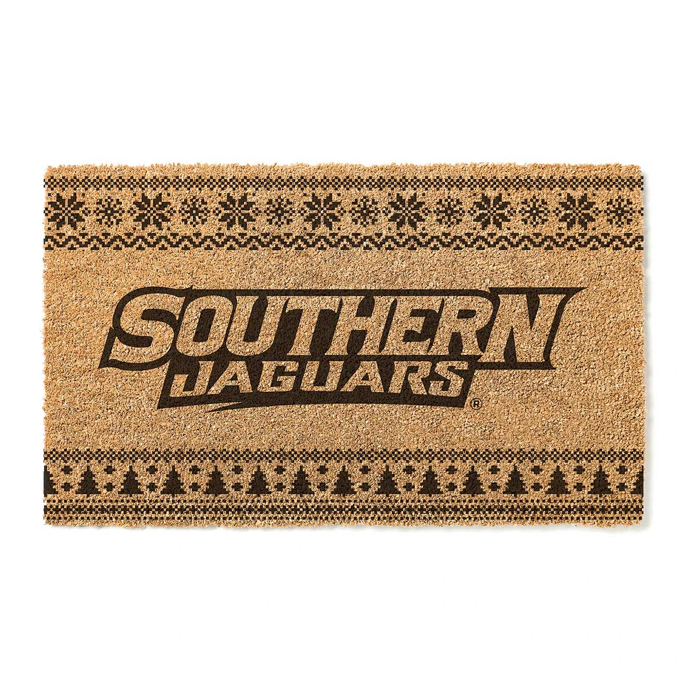 Southern University Jaguars 18" x 30" Holiday Coir Doormat
