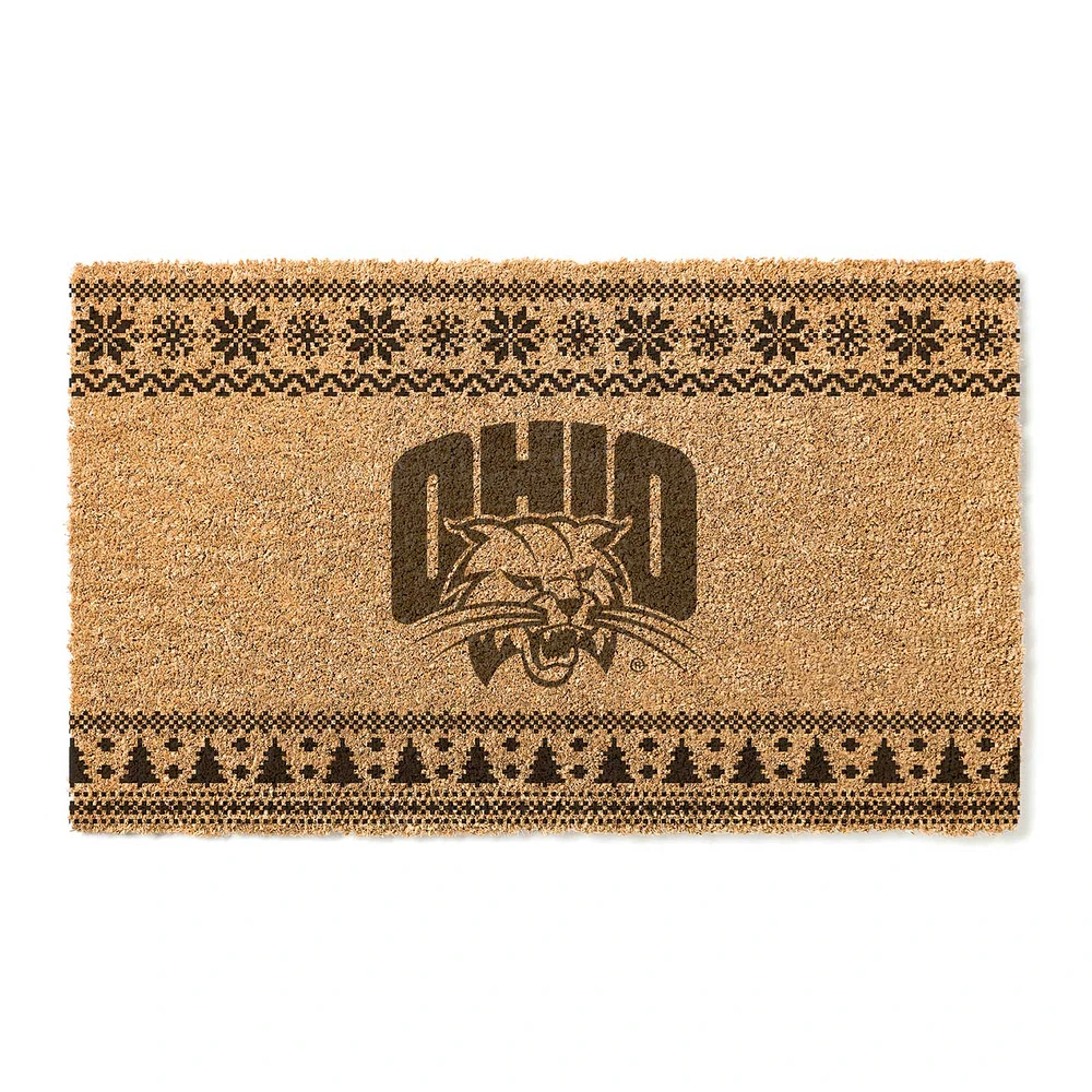 Ohio Bobcats 18" x 30" Holiday Coir Doormat