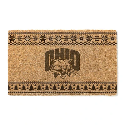 Ohio Bobcats 18" x 30" Holiday Coir Doormat