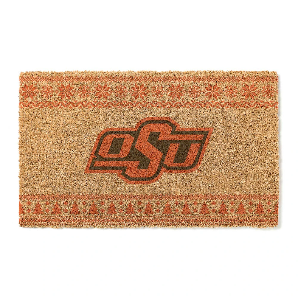 Oklahoma State Cowboys 18" x 30" Holiday Coir Doormat