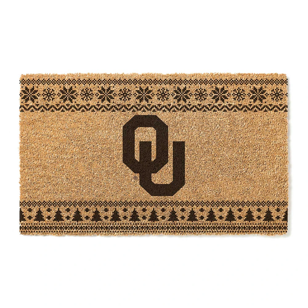 Oklahoma Sooners 18" x 30" Holiday Coir Doormat