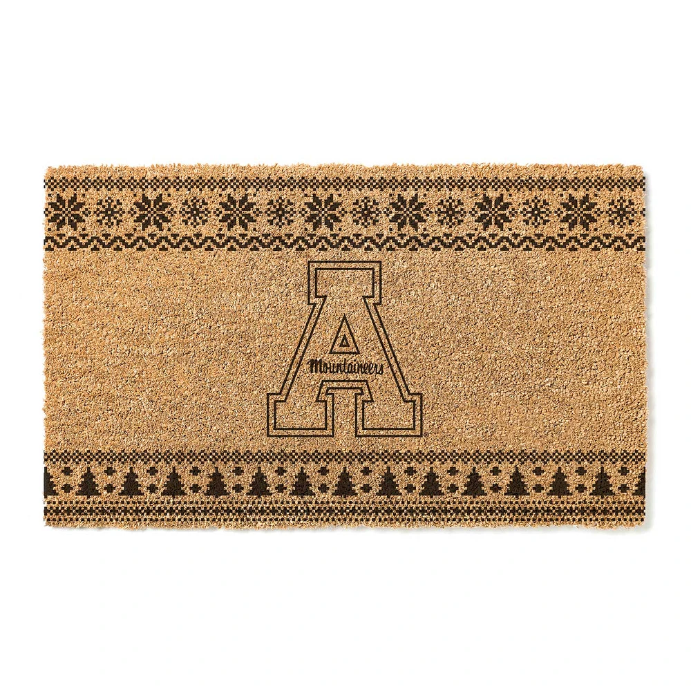 Appalachian State Mountaineers 18" x 30" Holiday Coir Doormat