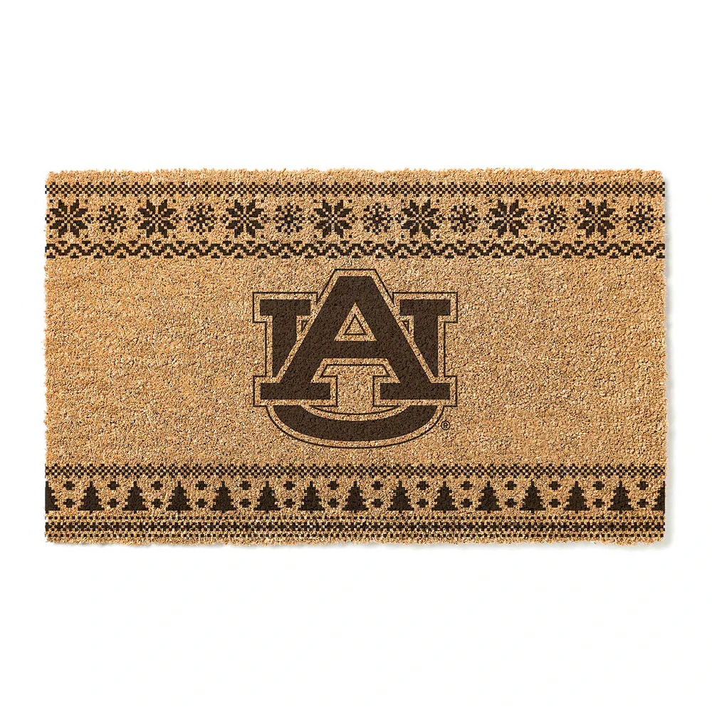 Auburn Tigers 18" x 30" Holiday Coir Doormat