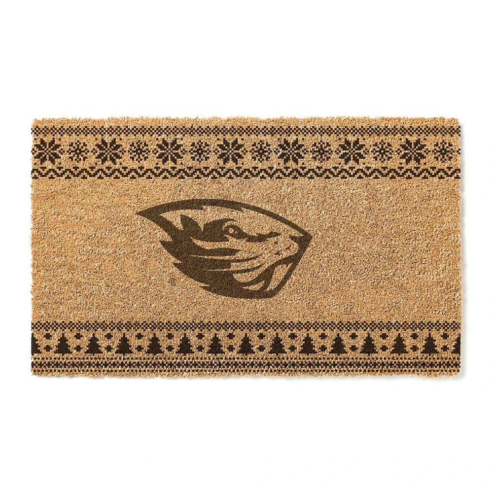 Oregon State Beavers 18" x 30" Holiday Coir Doormat
