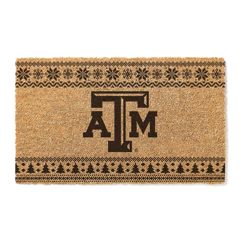 Texas A&M Aggies 18" x 30" Holiday Coir Doormat