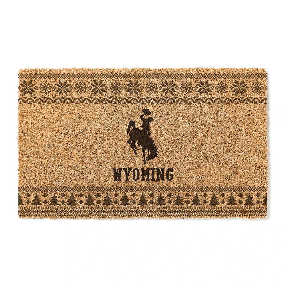 Wyoming Cowboys 18" x 30" Holiday Coir Doormat