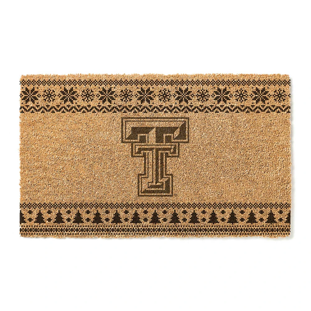 Texas Tech Red Raiders 18" x 30" Holiday Coir Doormat