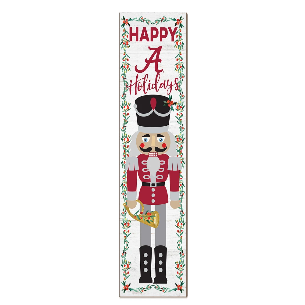 Alabama Crimson Tide 11" x 46" Nutcracker Holiday Leaner Sign