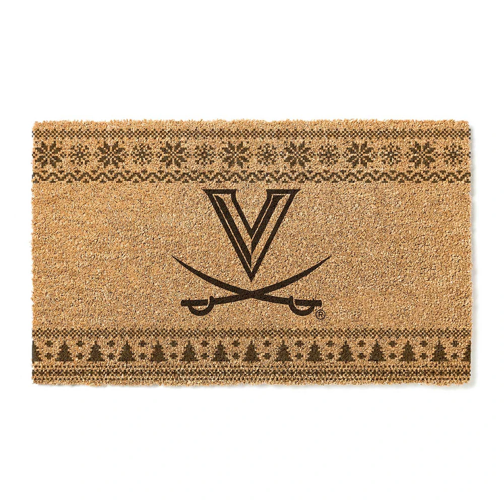 Virginia Cavaliers 18" x 30" Holiday Coir Doormat