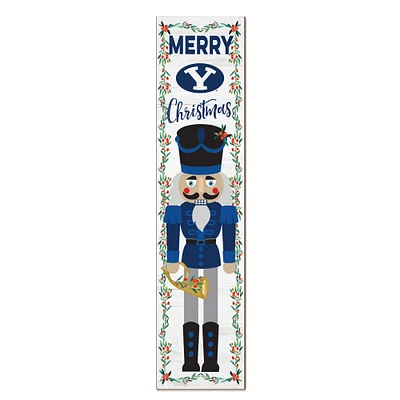 BYU Cougars 11" x 46" Nutcracker Holiday Leaner Sign