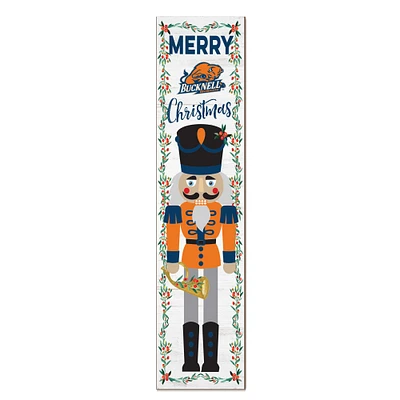 Bucknell Bison 11" x 46" Nutcracker Holiday Leaner Sign