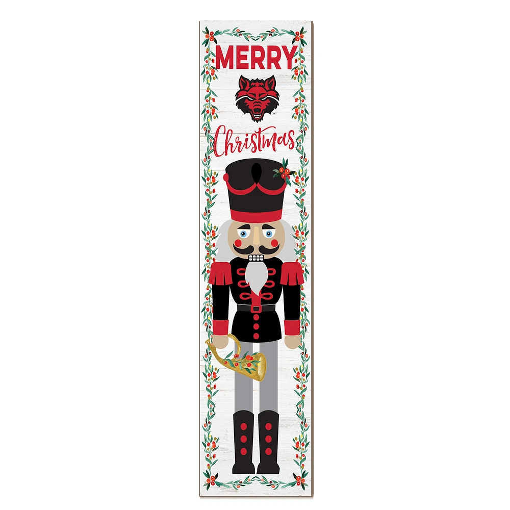 Arkansas State Red Wolves 11" x 46" Nutcracker Holiday Leaner Sign
